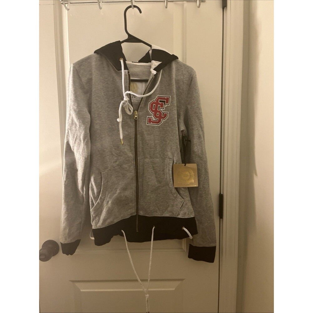 University Of South Carolina Women's Full Zip Hoodie Jacket Raglan Size M - Picture 5 of 15